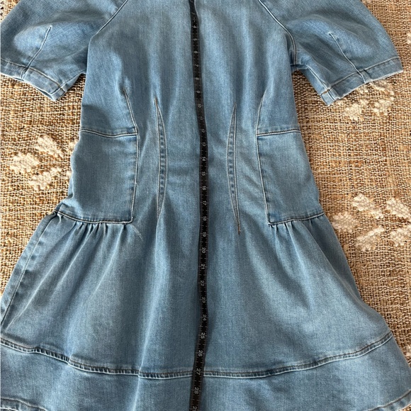 Jonathan Simkhai Blue Ruffled Tiered A-Line Dress - Picture 7 of 8